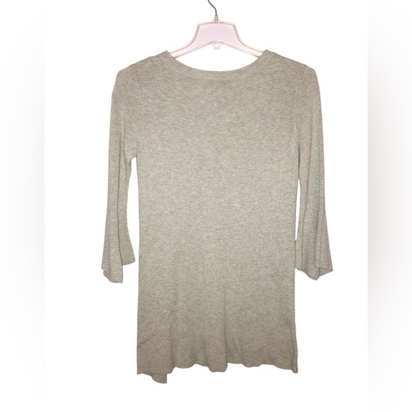 Splendid Gray Flare Sleeve V Neck Cashmere Blend Sweater Womens Small - Picture 5 of 8